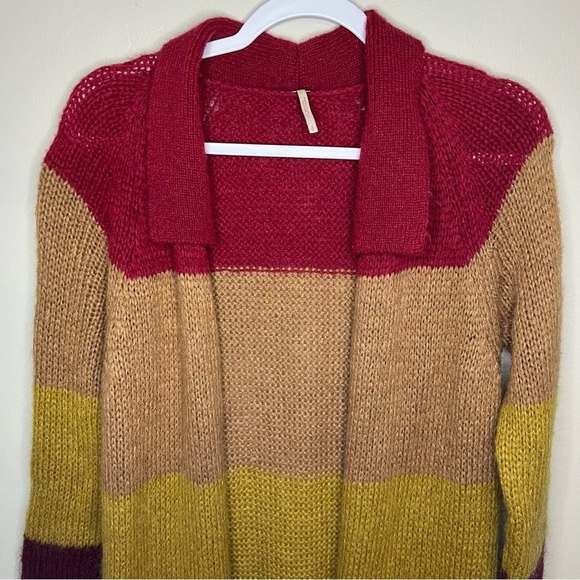 Free People Over The Rainbow Mohair Blend Long Duster Cardigan size small - Picture 5 of 13